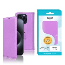 Étui Portefeuille Zanae pour iPhone 15 Pro en violet