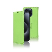 Étui portefeuille vert Zanae pour iPhone 15 Pro