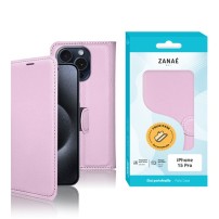 Étui Portefeuille Zanae Rose pour iPhone 15 Pro