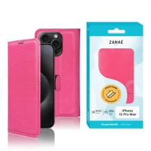 Étui portefeuille fushia pour iPhone 15 Pro Max