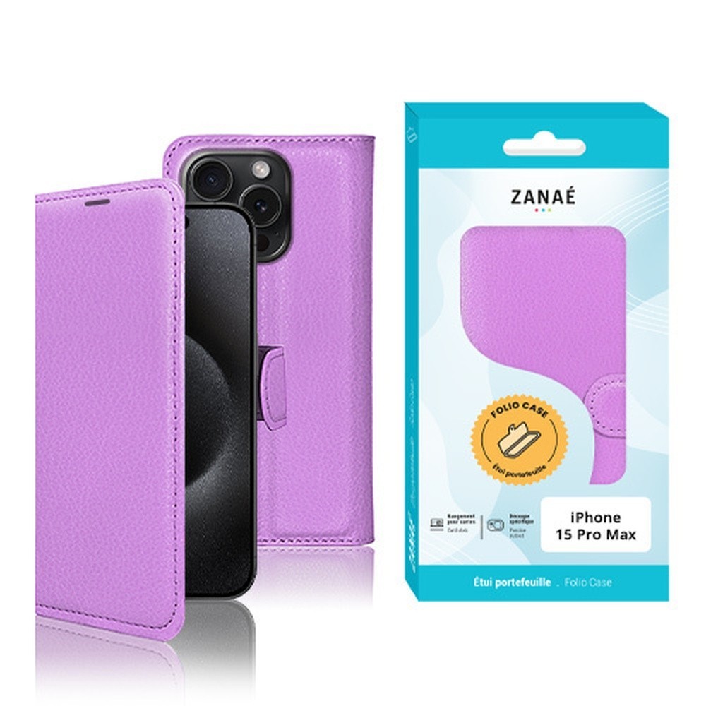 Etui Portefeuille Zanae pour iPhone 15 Pro Max