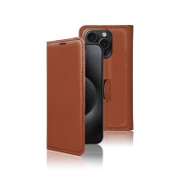 Etui Portefeuille Zanae pour iPhone 15 Pro Max en marron