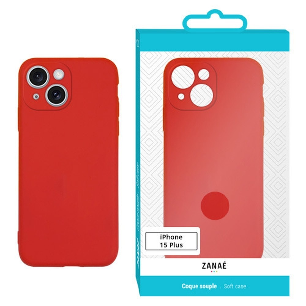 Coque Zanae Color rouge pour iPhone 15 Plus