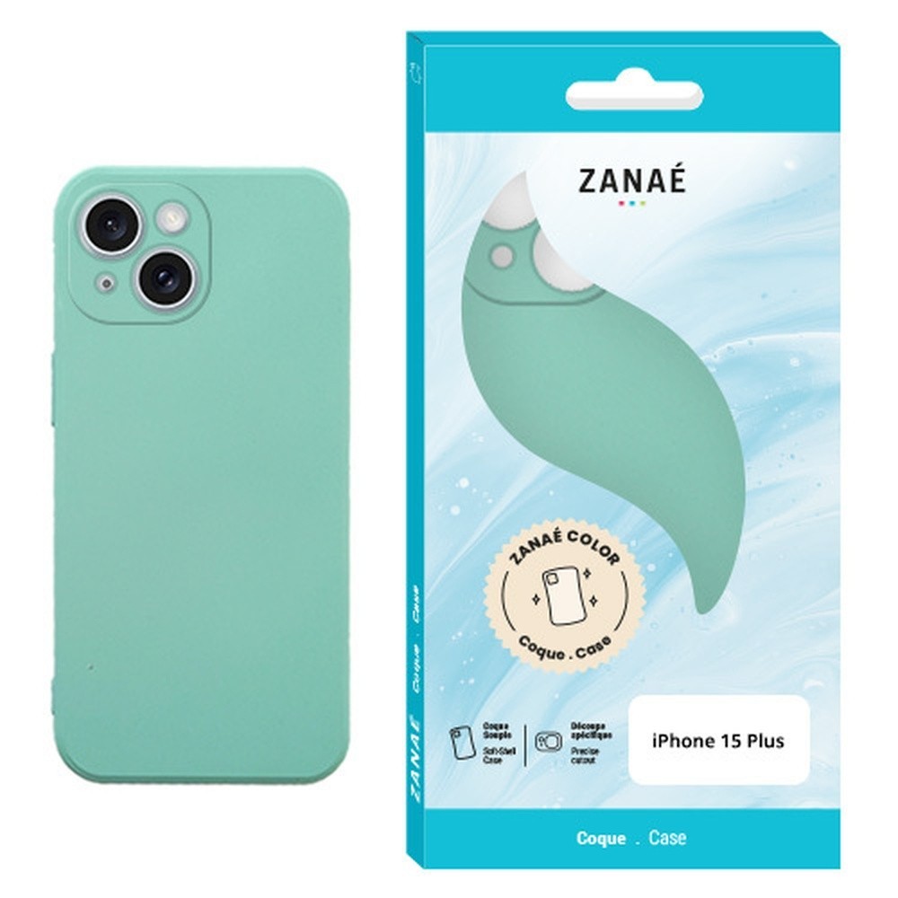 Coque Zanae Color en menthe pour iPhone 15 Plus