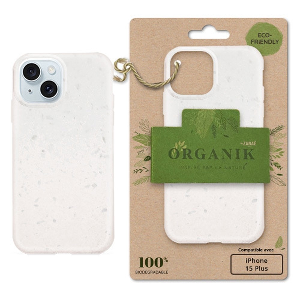 Coque Organik blanche pour iPhone 15 Plus