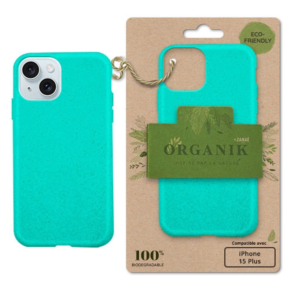 Coque Organik pour iPhone 15 Plus en couleur menthe