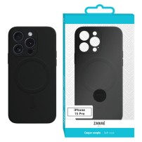 Coque noire compatible magSafe pour iPhone 15 Pro