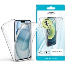 Coque 360 transparente pour iPhone 15 Plus