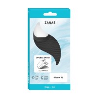 Coque Double Layer pour iPhone 15 en Noir