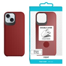 Coque Double Layer pour iPhone 15 Plus en rouge