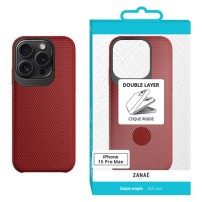 Coque Double Layer rouge pour iPhone 15 Pro Max