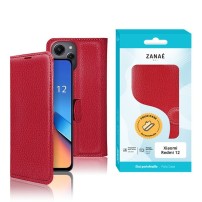 Étui portefeuille Zanae rouge pour Redmi 12