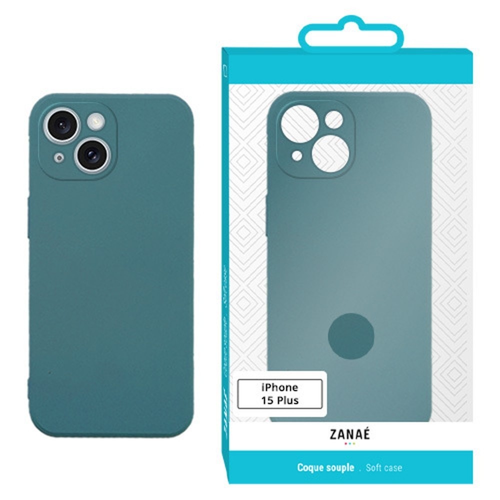 Coque Zanae Color Vert Sapin pour iPhone 15 Plus