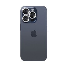 Verre trempé avec paillettes pour iPhone 15/16 Pro