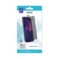 Film de protection en verre de confidentialité noir pour iPhone 15 Plus