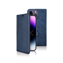 Etui Portefeuille Zanae Columbia en cuir PU marine pour iPhone 14 Pro Max