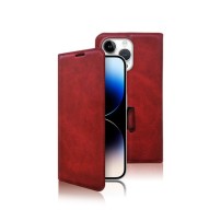 Etui Portefeuille Zanae Columbia Rouge pour iPhone 14 Pro