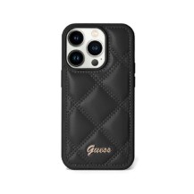 Coque Guess matelassée noire pour iPhone 15