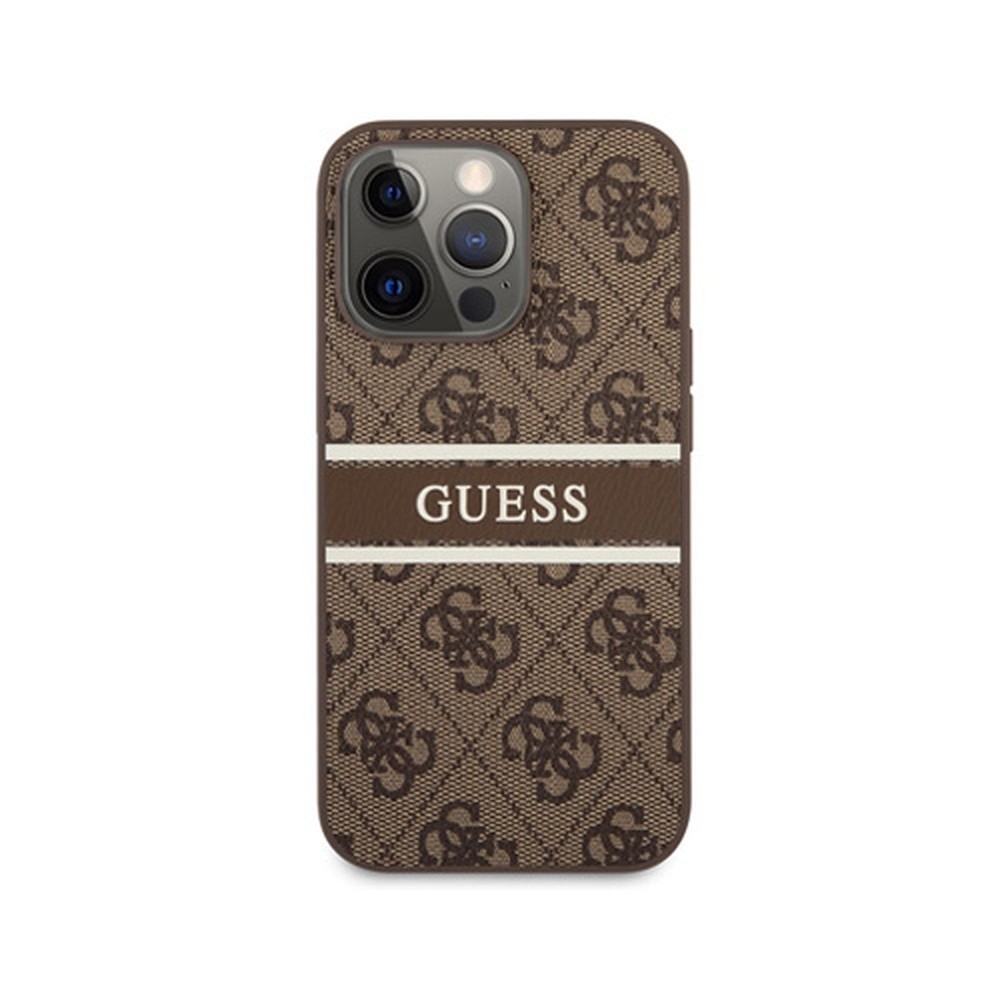 Coque Guess marron avec motif imprimé pour iPhone 14