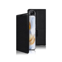 Etui portefeuille Zanae noir pour Honor 90 avec emplacement carte
