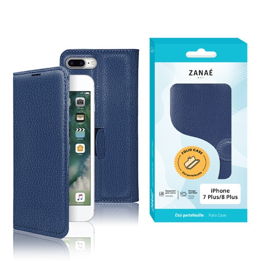 Etui Portefeuille Marine pour iPhone 7 Plus et 8 Plus