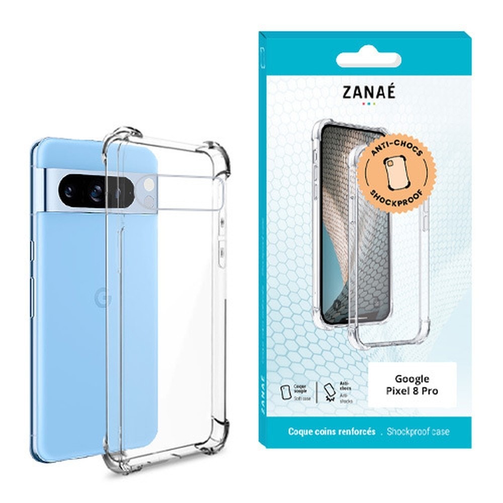 Coque Silicone renforcée transparente pour Google Pixel 8 Pro
