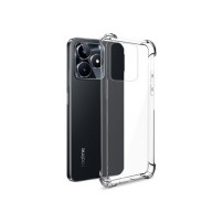 Coque silicone transparente pour Realme C53 et Note 50 avec coins renforcés