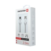 Câble USB-C Textile 2m Argent