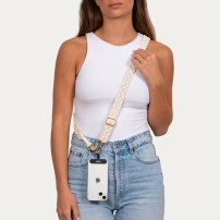 Chaîne-bijou Straw Hat écru en macramé