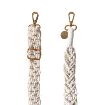 Chaîne-bijou Straw Hat écru en macramé