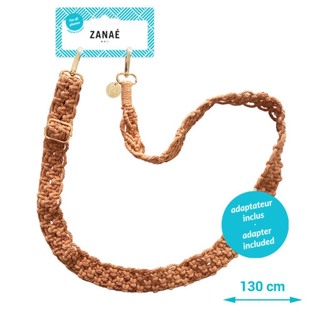 Chaîne-bijou Santiag Walk en camel avec mousquetons métalliques