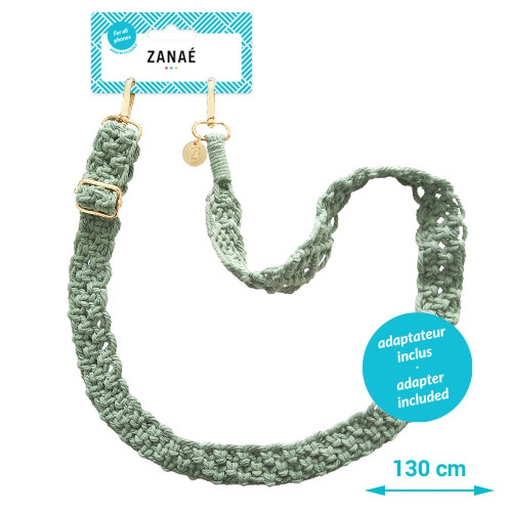 Chaîne-bijou Cactus en Sauge pour téléphone