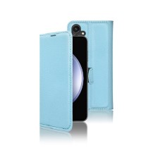 Etui Portefeuille Zanae pour Galaxy S23 FE - Bleu Clair