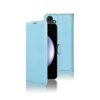 Etui Portefeuille Zanae pour Galaxy S23 FE - Bleu Clair