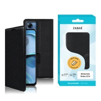 Etui portefeuille Zanae noir pour Moto G14