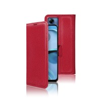 Etui portefeuille rouge pour Moto G14