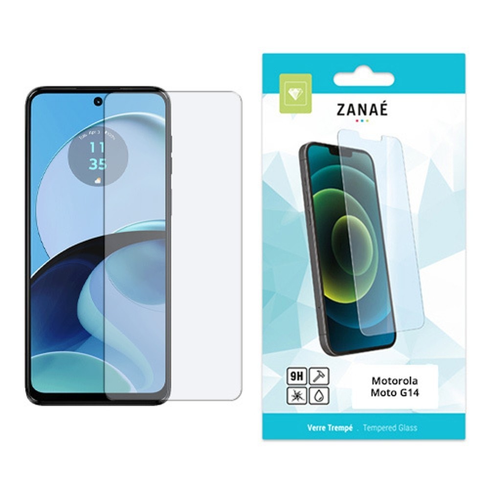 Film protecteur en verre trempé transparent pour Moto G14