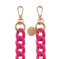 Chaîne-bijou Mate goji gros maillons rose