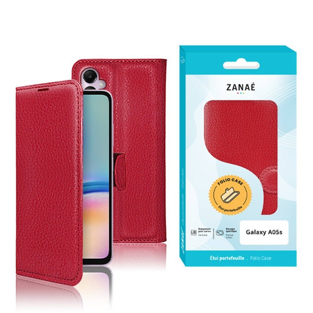 Etui Portefeuille Rouge pour Galaxy A05s