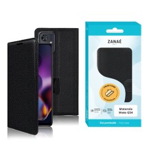 Etui portefeuille Zanae noir pour Motorola Moto G54