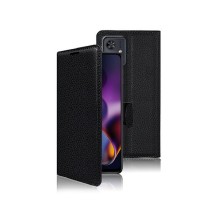 Etui portefeuille Zanae noir pour Motorola Moto G54