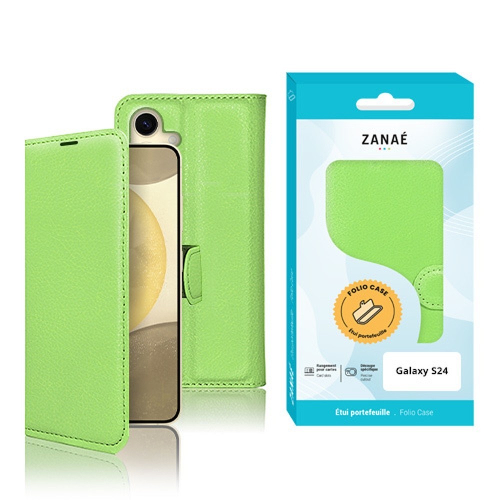 Etui Portefeuille Vert pour Galaxy S24