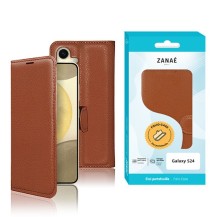 Étui Portefeuille Marron pour Galaxy S24