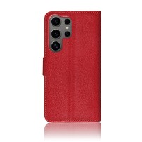 Étui portefeuille Zanae rouge pour Galaxy S24 Ultra