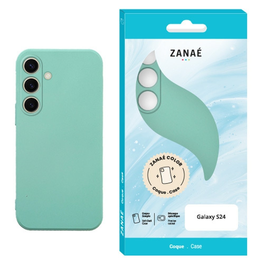 Coque Zanae Color pour Galaxy S24 en couleur menthe