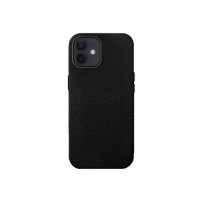 Coque Easy Rider en cuir PU noir pour iPhone 12 et 12 Pro