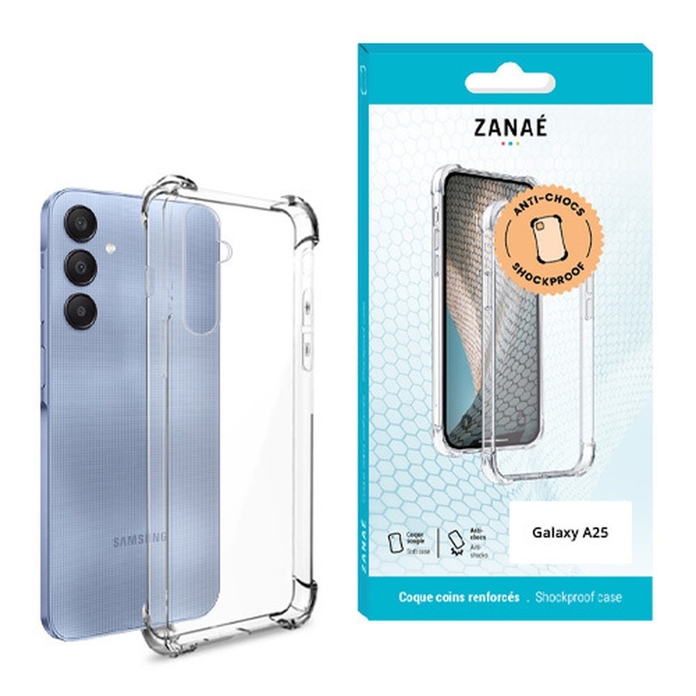 Coque Silicone Transparent avec Coins Renforcés pour Galaxy A25
