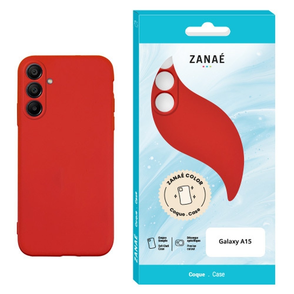 Coque Zanae Color rouge pour Galaxy A15