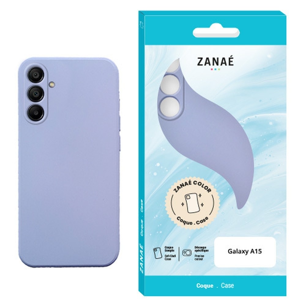 Coque Zanae Color lilas pour Samsung Galaxy A15