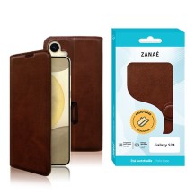 Etui Portefeuille Zanae Columbia pour Galaxy S24 en marron